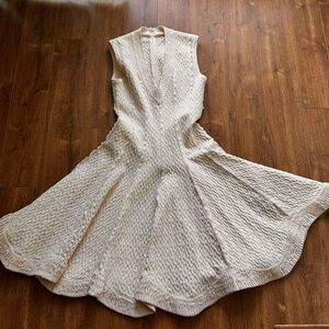 Alaia Sophisticated Cocktail Dress Champagne Color Size 38 European